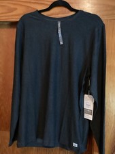 Vuori L/S Charcoal Heather Strato Tech Stretch T-shirt. Size L 