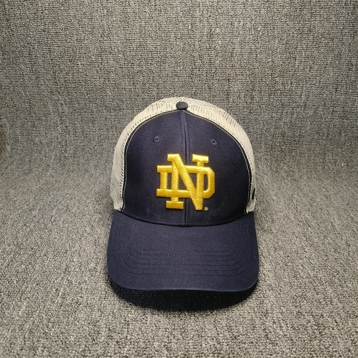 47 Brand Notre Dame Fighting Irish Trucker Hat Cap Navy White Snapback