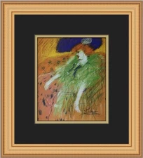 Pablo Picasso Woman with Blue Hat Custom Framed Print