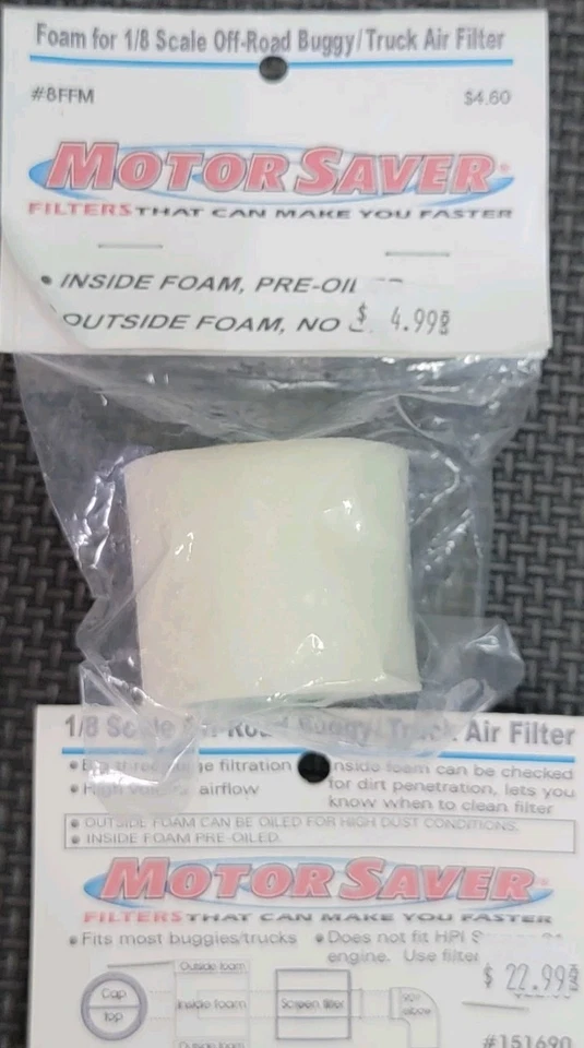 FILTRO DE AIRE PRE AMARILLO PARA ROPA EXTERIOR MOTOR .21 PROLINE KYOSHO LOSI BUGGY TLR TEKNO Foto 4 de 4