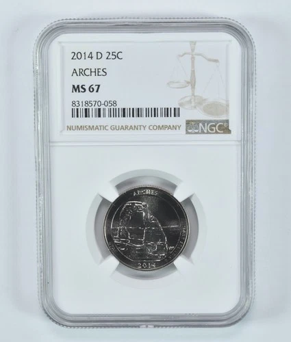 2014-D Washington Quarter Arches America The Beautiful MS67 NGC *1481