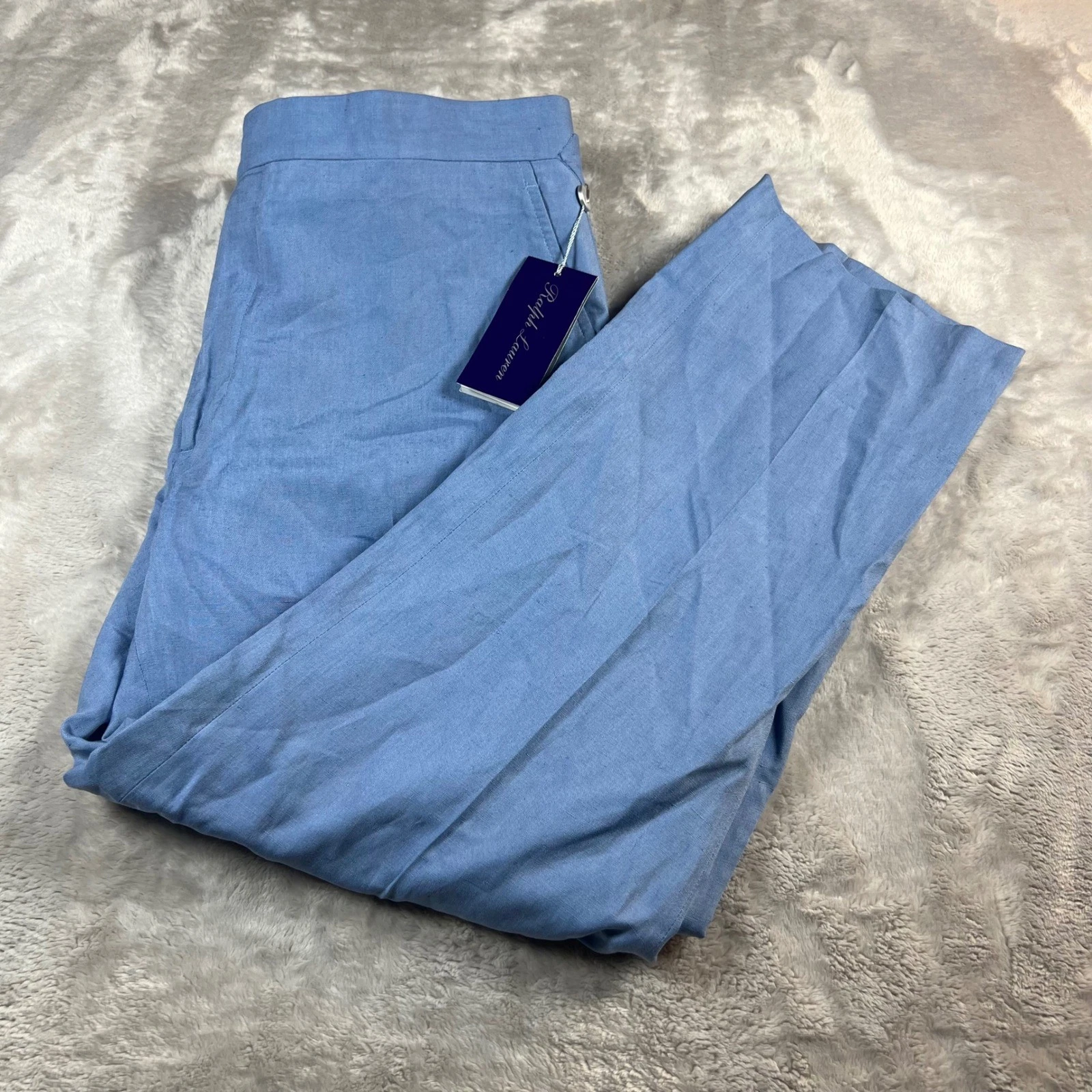 NWT Ralph Lauren Purple Label Men's 34 Pants Blue Silk Linen Made in Italy
Opens in a new window or