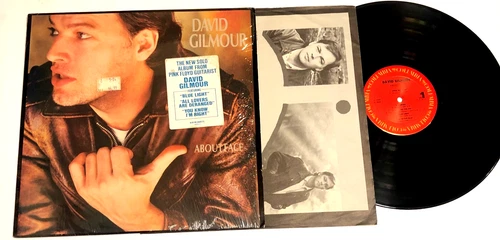 David Gilmour Pink Floyd About Face Lp In Shrink w hype sticker Nm