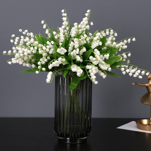 Artificial Plastic 5 bluebell Flowers Plant Fake Flower Wedding Home Decor - Picture 3 of 5