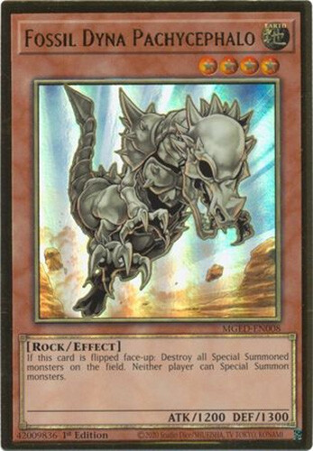 YUGIOH FOSSIL DYNA PACHYCEPHALO ASIA ENGLISH EDITION ES01-AE003