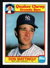 1986 Quaker Chewy Granola Bars Baseball Cards - PICK YOUR CARD
