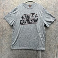 Harley Davidson Shirt Men XL Heather Gray Motorcycle Biker Spell Out 2018 NEW