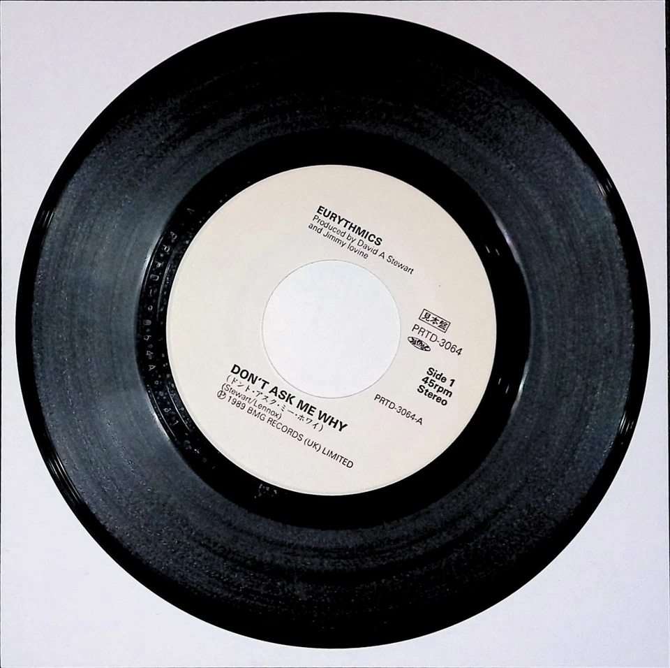 Eurythmics - Don't Ask Me Why/Rich Girl PROMO Japan 45 Vinyl RCA PRTD-3064 1989 - Image 4 of 4
