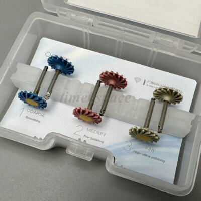 1 Kit/*6 Dental Diamond Impregnated Polishing System 3-Step
