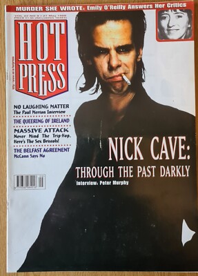 Hot Press Magazine NICK CAVE, MASSIVE ATTACK, EMILY O'REILLY (Vol 22 No 9) 1998
