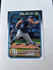 2024 Topps Jacob Lopez Tampa Bay Rays Autographed Baseball Card #502