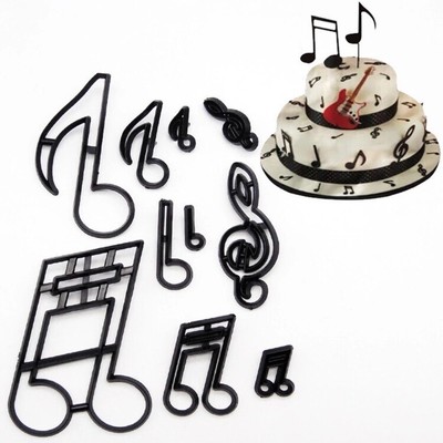 10pcs Music Note Treble Clef Cutter Set Sugarcraft Fondant Icing