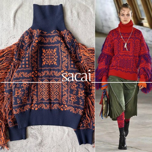 Worn By Nishino Nanase Sacai Rainspooner Fringe Bandana Knit eBay