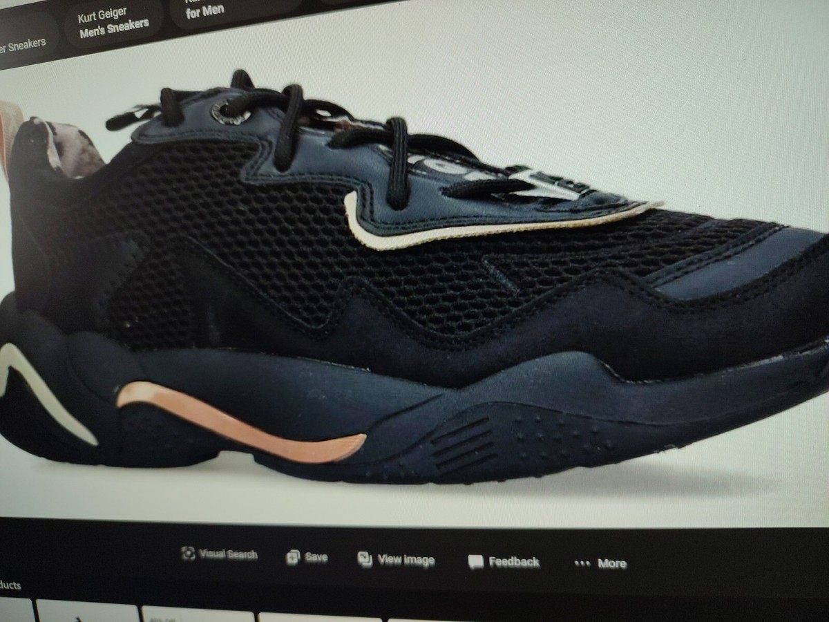 Kurt Geiger Lulu Swirl vegan-leather and woven low-top trainers