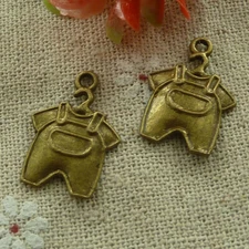 Free Ship 160 pcs Antique bronze rompers charms 22x16mm L-2534