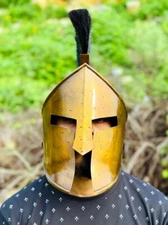 Medieval Wearable helmet Solid steel with inner Leather Liner Best Long Plume