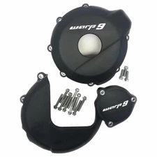 Warp 9 Engine Case Guards Black For Suzuki DR650S 2015-2021