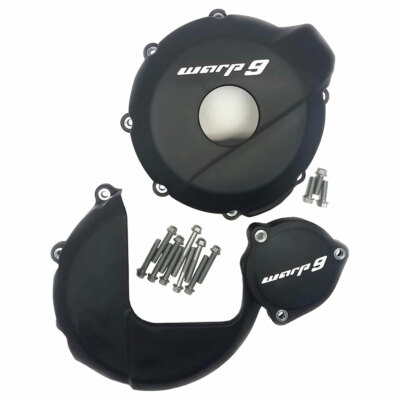Warp 9 Engine Case Guards Black For Suzuki DR650S 2015-2021