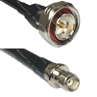 LMR400UF DIN 7/16 MALE to TNC FEMALE Coaxial RF Cable USA-Ship Lot