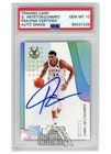 Giannis Antetokounmpo 2018-19 Panini Status Autograph Card #24 PSA/DNA 10