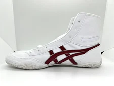 Asics Boxing Wrestling Shoes 1083A001 White Maroon Line Silver EX-EO New TWR900