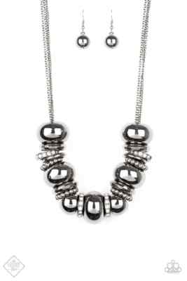 Paparazzi ONLY THE BRAVE black necklace