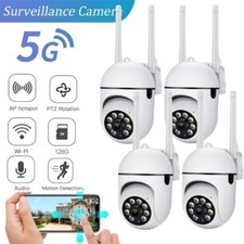 4PACK Security Camera PTZ 355  View 5G WiFi Outdoor IP66 Waterproof Night Vision