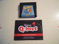 Qbert by Parker Bros (Atari 5200, 1983) Game Cartridge w/Manual - Tested/Working