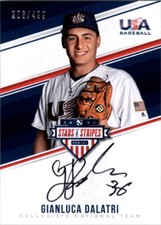 2018 USA Baseball Stars and Stripes College AUTO Black Ink Gianluca Dalatri /499