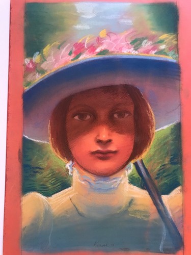 Vintage Original JOSEF M. KOZAK ‘Portrait Painting’ Work of Art Unframed Signed - Picture 4 of 8