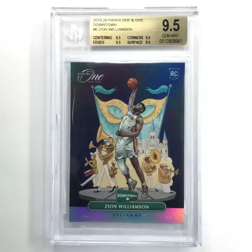 2019-20 One And One Zion Williamson Downtown Rookie Ssp No 6 Bgs 9.5 981