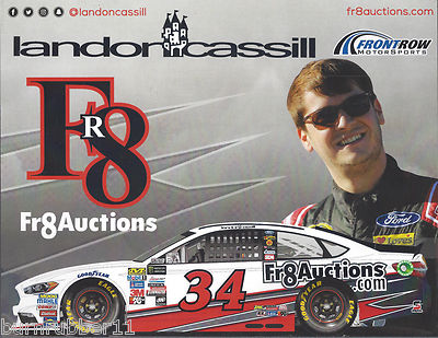 2017 LANDON CASSILL ''FR8 AUCTIONS'' #34 MONSTER ENERGY NASCAR CUP POSTCARD