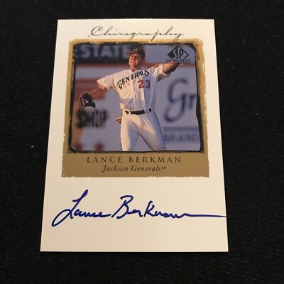 1998 SP Top Prospects Lance Berkman Chirography Autograph Auto #LB
