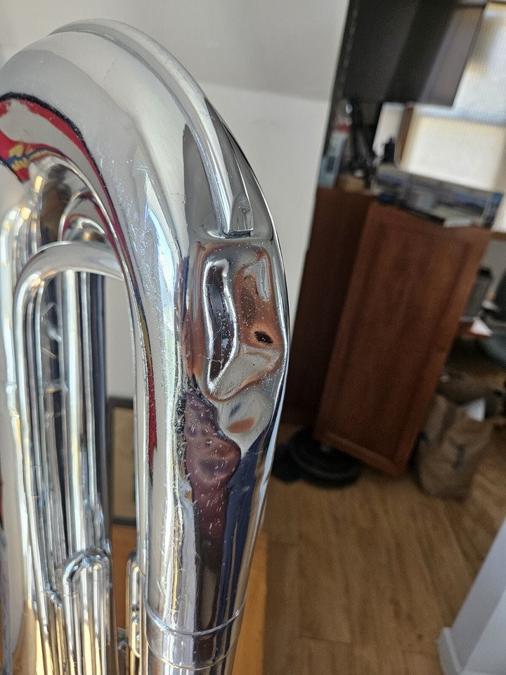 Vintage VALVE ROTARY CONTRABASS BUGLE VG COND CLEANED SERVICED MI