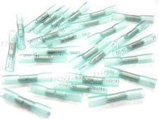 100 BLUE 3M HEAT SHRINK BUTT CONNECTORS WIRE 14-16 AWG MARINE AUTO ELECTRICAL