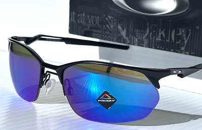 NEW Oakley WIRE TAP 2.0 Satin Black Alloy PRIZM Sapphire Lens