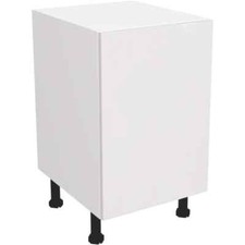 Base cucina 500 mm completamente assemblata con ante lastra liscia bianco lucido
