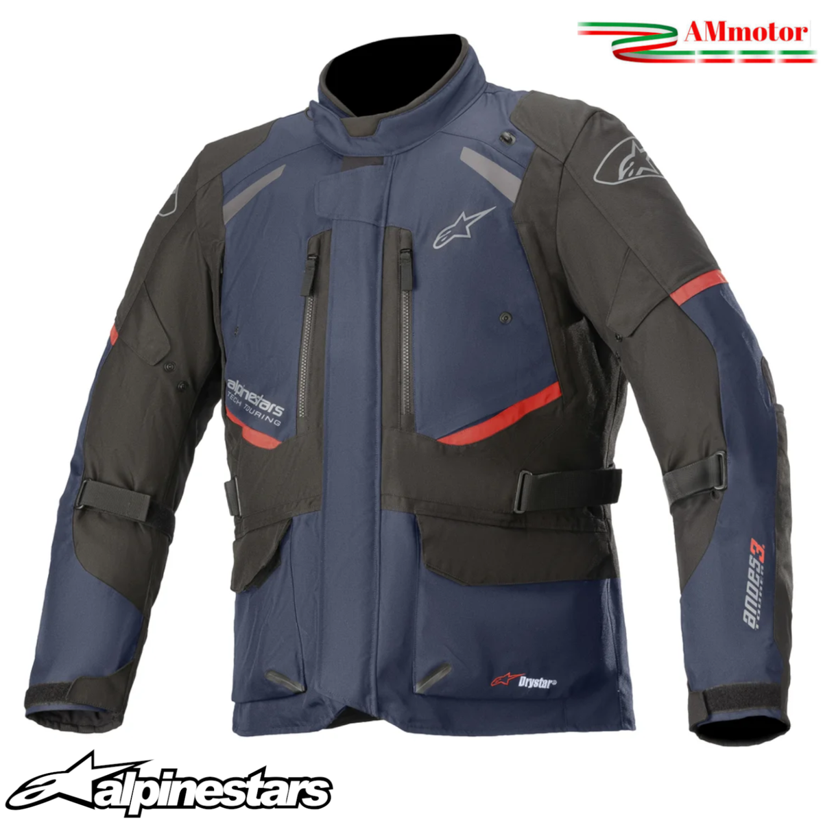 Giacca Moto Touring Alpinestars ANDES V3 Drystar BLU Protezioni TG