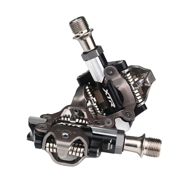 Pedali senza clip Shimano XTR Race PD-M9100 SPD Mountain XC bici con tacchetti SH51 - Immagine 4 di 4