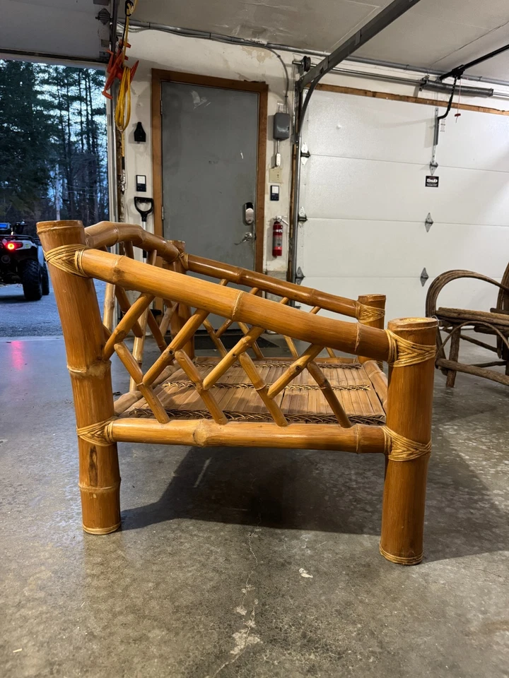 Набор клубных стульев и диванов Antonio Budji Layug с бамбуковыми ладами середины века - Изображение 2 из 4