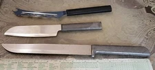Rada Knifes Set of 2, One Unbranded Aluminum Handle Knife, 3 Total Knifes