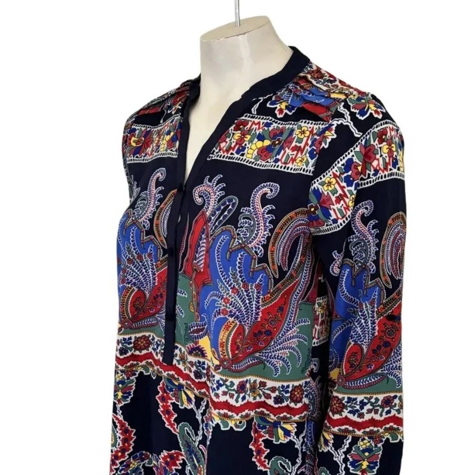 TBAGS 洛杉矶波西米亚束腰外衣亮多色花卉佩斯利女式中号 — 第 3/4 张图片