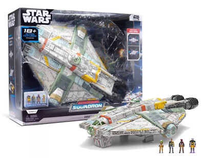 Star Wars Micro Galaxy Squadron Ghost & 4 Mini Figures Star Wars Rebels NIB