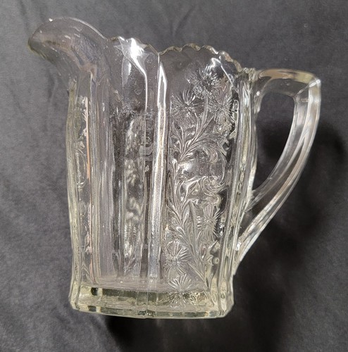 EAPG Glass American Brilliant 5.5 in Pitcher Creamer Elegant Victorian Tooth - Picture 3 of 16