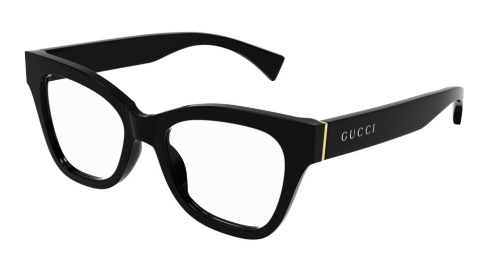 Gucci GG1133O 001 Shiny Black Cat-Eye with Gucci lettering Women's Eyeglasses