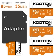 4 Pack 64GB Micro SD Card Ultra Micro SDXC Memory Card High Speed U3 V30 TF Card