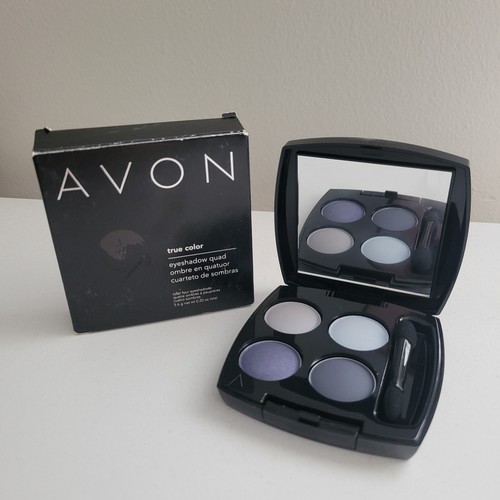 Avon Denim Blues True Color Eyeshadow Quad (2009) New Old Stock with Box - Picture 2 of 6