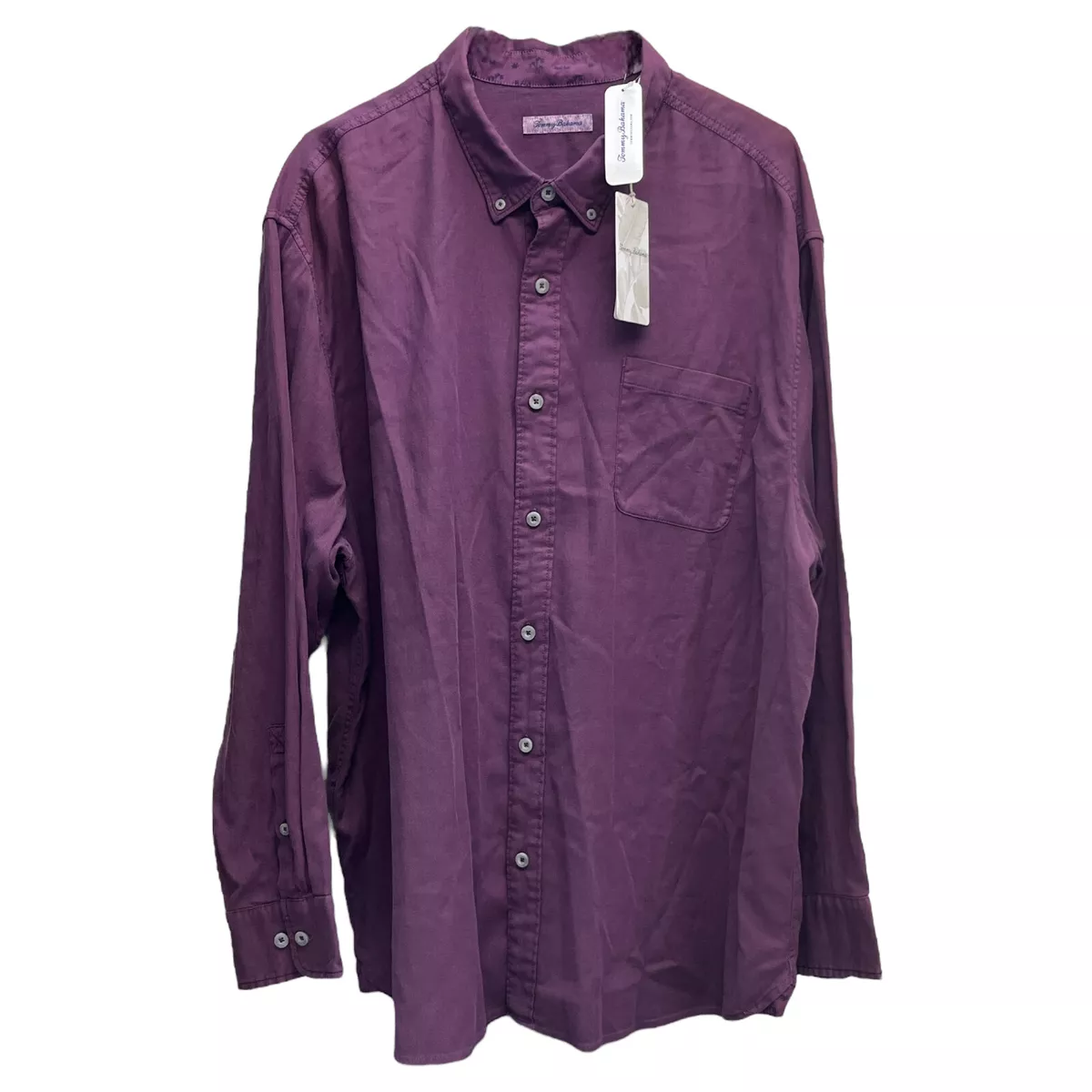 Tommy Bahama Long Sleeve Rum Berry Purple Shirt Huntington