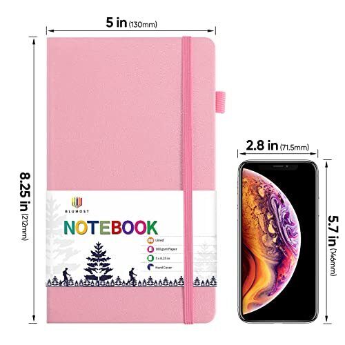 Lined Journal Notebooks with Pen Loop, Hardcover Notebook Journal for Pink - Picture 2 of 7