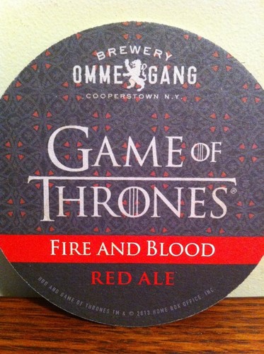OMMEGANG Game of Thrones FIRE & BLUT ROT ALE Bieruntersetzer komplett 3er SET HBO - Bild 6 von 8